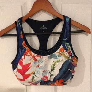 Athleta floral Triple Dare Sports Bra